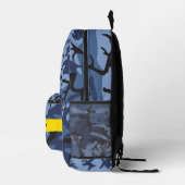 Navy Blue Camouflage Ihr Name Personalize Bedruckter Rucksack (Rechts)