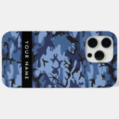 Navy Blue Camouflage Ihr Name Personalize Case-Mate iPhone Hülle (Rückseite (Horizontal))