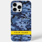 Navy Blue Camouflage Ihr Name Personalize Case-Mate iPhone Hülle (Rückseite)