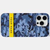 Navy Blue Camouflage Ihr Name Personalize Case-Mate iPhone Hülle (Rückseite (Horizontal))