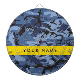Navy Blue Camouflage Ihr Name Personalize Dartscheibe