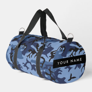 Navy Blue Camouflage Ihr Name Personalize Duffle Bag
