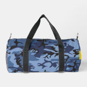 Navy Blue Camouflage Ihr Name Personalize Duffle Bag (Rückseite)