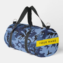 Navy Blue Camouflage Ihr Name Personalize Duffle Bag