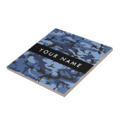 Navy Blue Camouflage Ihr Name Personalize Fliese (Seite)