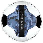 Navy Blue Camouflage Ihr Name Personalize Fußball (Gedreht)