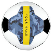 Navy Blue Camouflage Ihr Name Personalize Fußball (Gedreht)