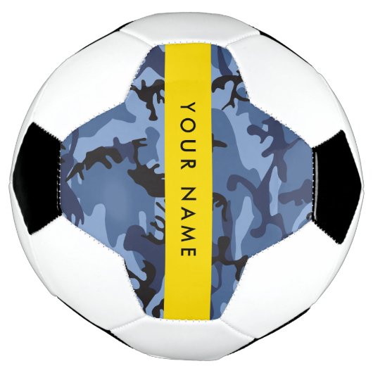 Navy Blue Camouflage Ihr Name Personalize Fußball (Gedreht)