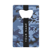 Navy Blue Camouflage Ihr Name Personalize Geldbeutel Flaschenöffner (Vorderseite)