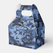 Navy Blue Camouflage Ihr Name Personalize Geschenkschachtel (Rückseite)
