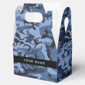 Navy Blue Camouflage Ihr Name Personalize Geschenkschachtel (Geöffnet)
