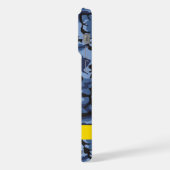 Navy Blue Camouflage Ihr Name Personalize iPhone Hülle (Linke Seite)