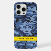 Navy Blue Camouflage Ihr Name Personalize iPhone Hülle (Rückseite)