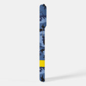 Navy Blue Camouflage Ihr Name Personalize iPhone Hülle (Rechte Seite)