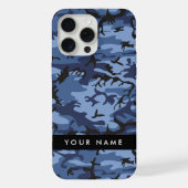 Navy Blue Camouflage Ihr Name Personalize iPhone Hülle (Rückseite)