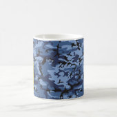 Navy Blue Camouflage Ihr Name Personalize Kaffeetasse (Mittel)