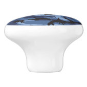 Navy Blue Camouflage Ihr Name Personalize Keramikknauf (Seitenansicht)