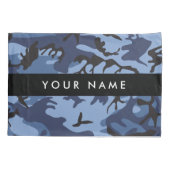 Navy Blue Camouflage Ihr Name Personalize Kissenbezug (Rückseite)