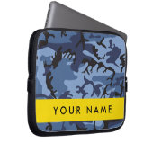 Navy Blue Camouflage Ihr Name Personalize Laptopschutzhülle (Vorne Rechts)