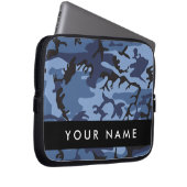 Navy Blue Camouflage Ihr Name Personalize Laptopschutzhülle (Vorne Rechts)