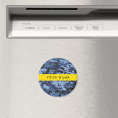 Navy Blue Camouflage Ihr Name Personalize Magnet (In Situ (Geschirrspüler))