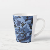 Navy Blue Camouflage Ihr Name Personalize Milchtasse (Rechts)