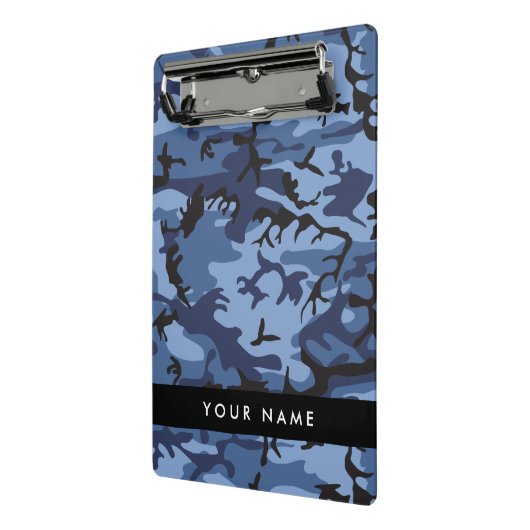 Navy Blue Camouflage Ihr Name Personalize Mini Klemmbrett (Gewinkelt2)