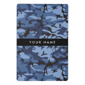 Navy Blue Camouflage Ihr Name Personalize Mini Klemmbrett (Rückseite)