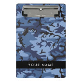 Navy Blue Camouflage Ihr Name Personalize Mini Klemmbrett (Vorderseite)