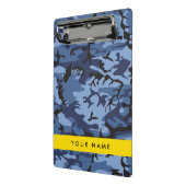 Navy Blue Camouflage Ihr Name Personalize Mini Klemmbrett (Gewinkelt2)