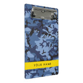 Navy Blue Camouflage Ihr Name Personalize Mini Klemmbrett (Schrägansicht)