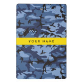 Navy Blue Camouflage Ihr Name Personalize Mini Klemmbrett (Rückseite)