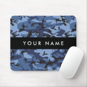 Navy Blue Camouflage Ihr Name Personalize Mousepad (Mit Mouse)