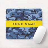 Navy Blue Camouflage Ihr Name Personalize Mousepad (Mit Mouse)