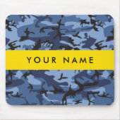 Navy Blue Camouflage Ihr Name Personalize Mousepad (Vorne)