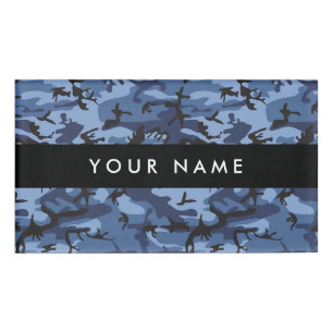 Navy Blue Camouflage Ihr Name Personalize Namenschild