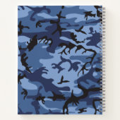 Navy Blue Camouflage Ihr Name Personalize Notizblock (Rückseite)
