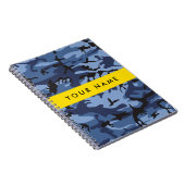 Navy Blue Camouflage Ihr Name Personalize Notizblock (Rechte Seite)