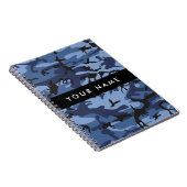 Navy Blue Camouflage Ihr Name Personalize Notizblock (Rechte Seite)