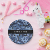 Navy Blue Camouflage Ihr Name Personalize Pappteller (Party)