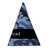 Navy Blue Camouflage Ihr Name Personalize Partyhütchen (Rechts)
