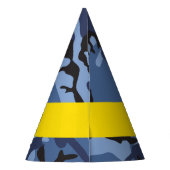 Navy Blue Camouflage Ihr Name Personalize Partyhütchen (Rückseite)