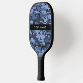 Navy Blue Camouflage Ihr Name Personalize Pickleball Schläger (Links)
