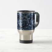 Navy Blue Camouflage Ihr Name Personalize Reisebecher (VorderseiteRechts)