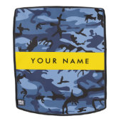 Navy Blue Camouflage Ihr Name Personalize Rucksack (Abnehmbare Front)