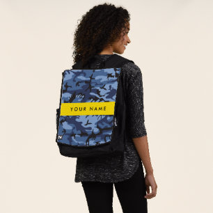 Navy Blue Camouflage Ihr Name Personalize Rucksack
