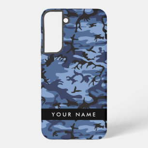 Navy Blue Camouflage Ihr Name Personalize Samsung Galaxy Hülle