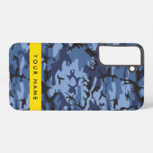 Navy Blue Camouflage Ihr Name Personalize Samsung Galaxy Hülle (Rückseite (Horizontal))