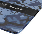Navy Blue Camouflage Ihr Name Personalize Schneidebrett (Ecke)