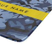 Navy Blue Camouflage Ihr Name Personalize Schneidebrett (Ecke)